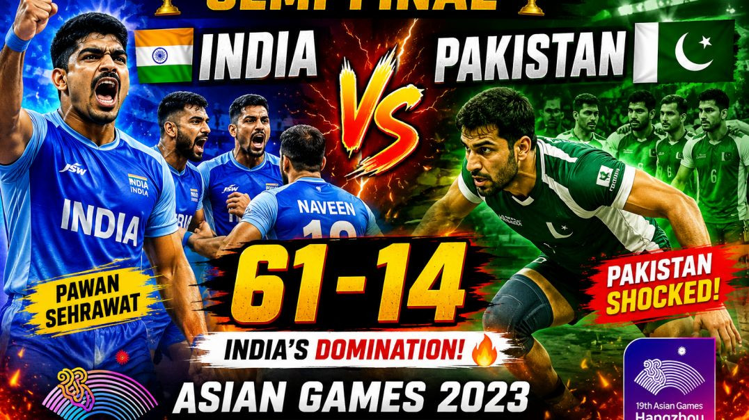 ⁣🔥 India vs Pakistan | Men's Kabaddi Semi Final | Asian Games 2023 Highlights