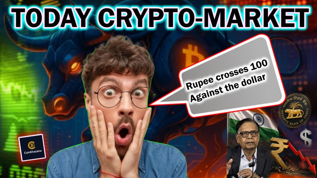⁣TODAY CRYPTO MARKET UPDATE | inr 100=RUPI BREAK #coinkhazana