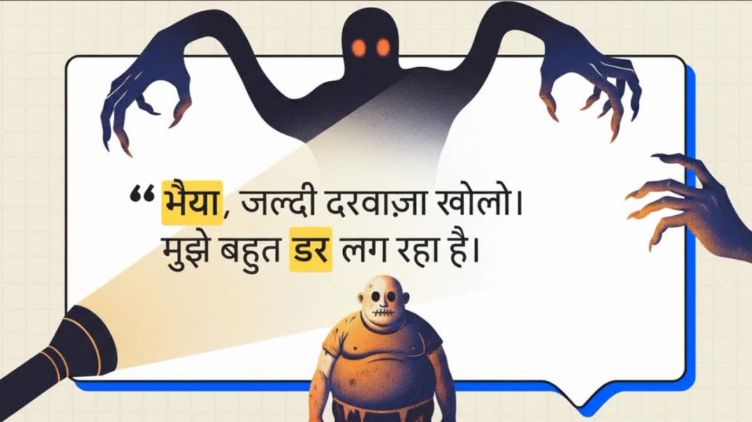 ⁣" भैया, जल्दी दरवाज़ा खोलो। मुझे बहुत डर लग रहा है।