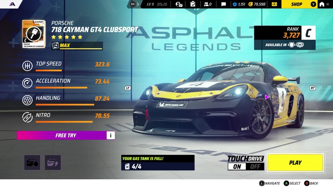 ⁣Porsche 718 Cayman GT4 Clubsport Asphalt 9 - Drifting and Nitro Boosts