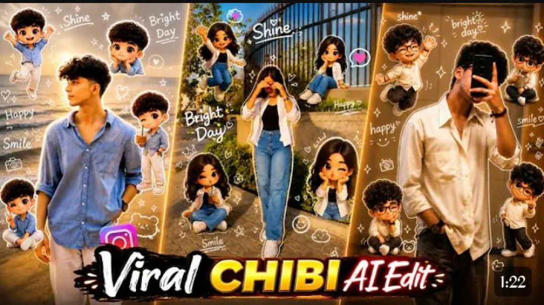 ⁣⁣Instagram Viral CHIBI AI Photo Edit 🔥 | Trending Instagram AI Image Editing 2026 | Cartoon Photo Ed