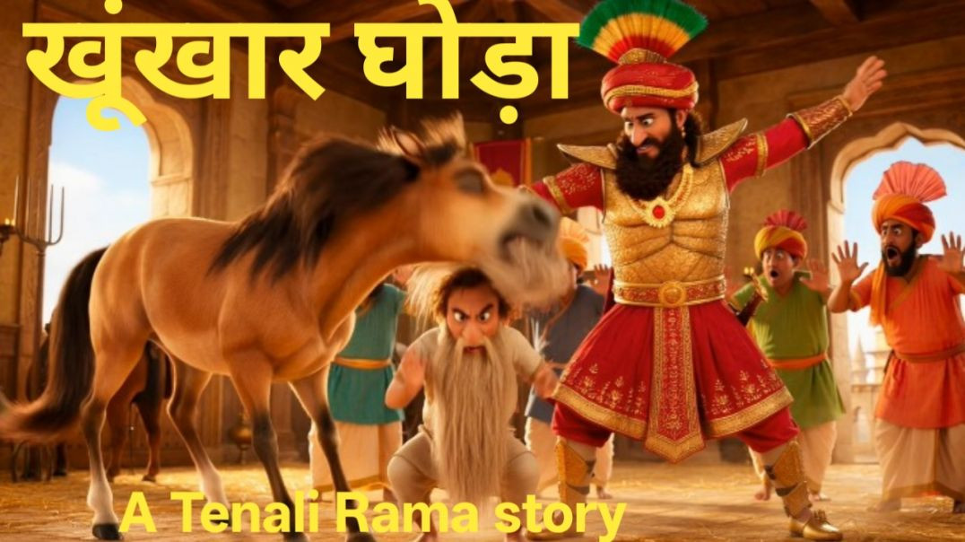 ⁣तेनालीराम और भूखे घोड़े की मजेदार कहानी | Tenali Raman Hindi Story