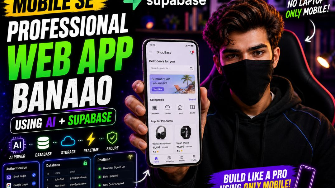 ⁣Sirf Mobile Se Professional Web App Kaise Banaye Using AI 🔥