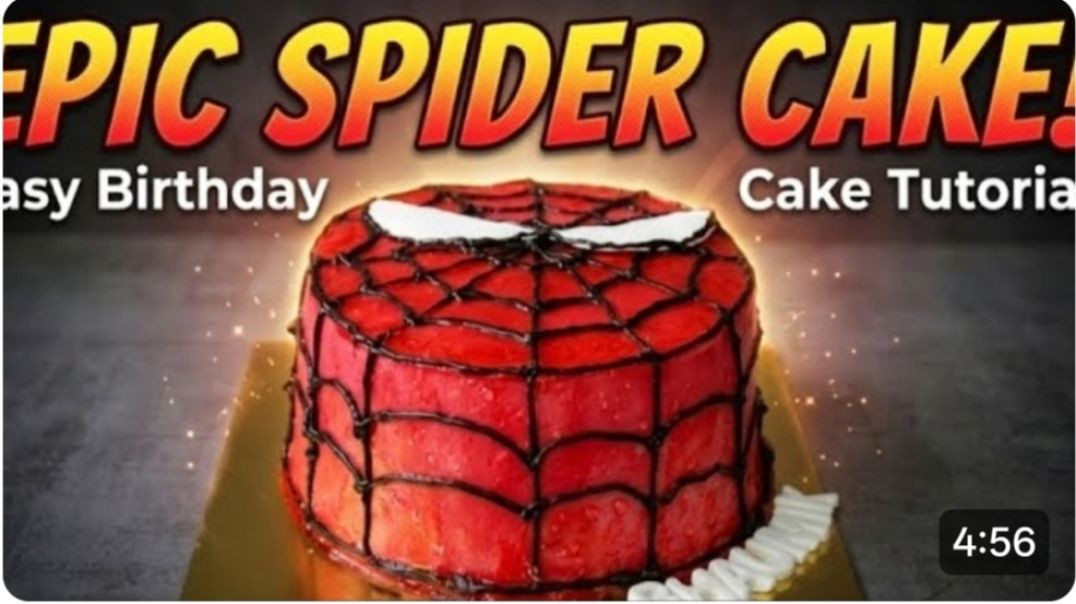 ⁣Spider man cake 🎂