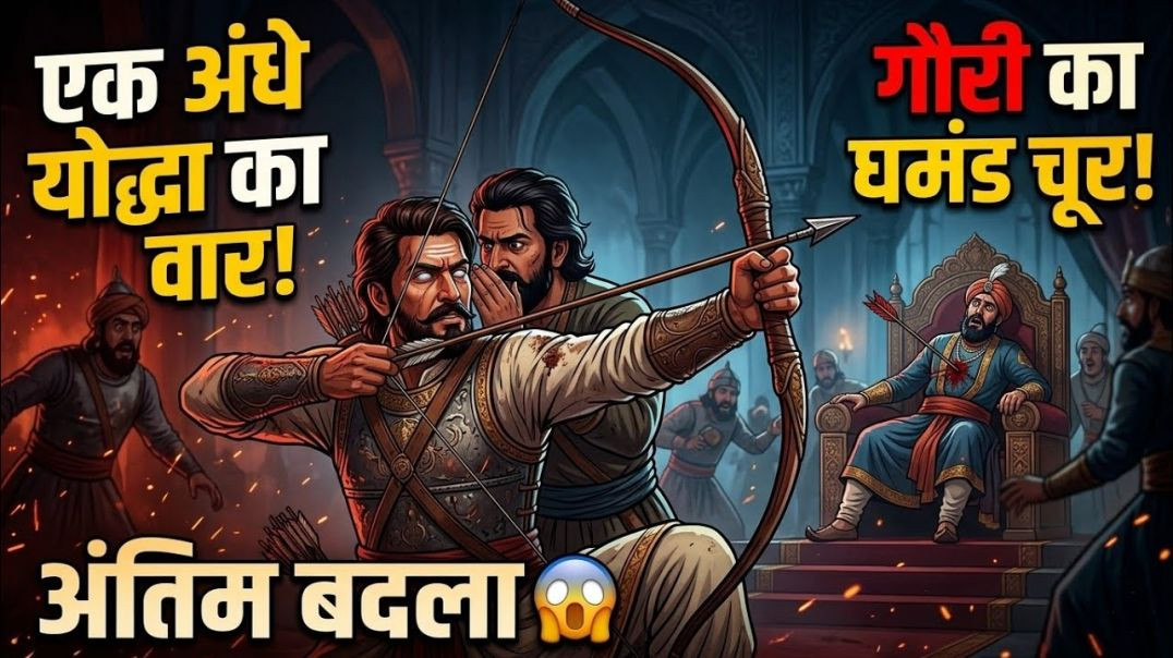 ⁣😱⚔️ अंधे राजा ने कैसे लिया अपना बदला? | पृथ्वीराज चौहान की अनोखी बहादुरी | Animated Historical Story
