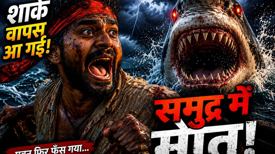 ⁣समुद्र की सबसे खतरनाक शार्क लौट आई! 🦈 | shark attack |  #viral | #trending | # Horror | #prabhaentertainment |