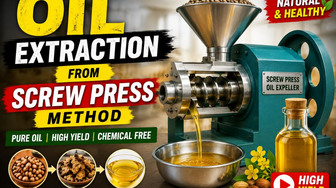 ⁣Oil Extraction Process | Groundnut, Sesame, Sunflower & Almond