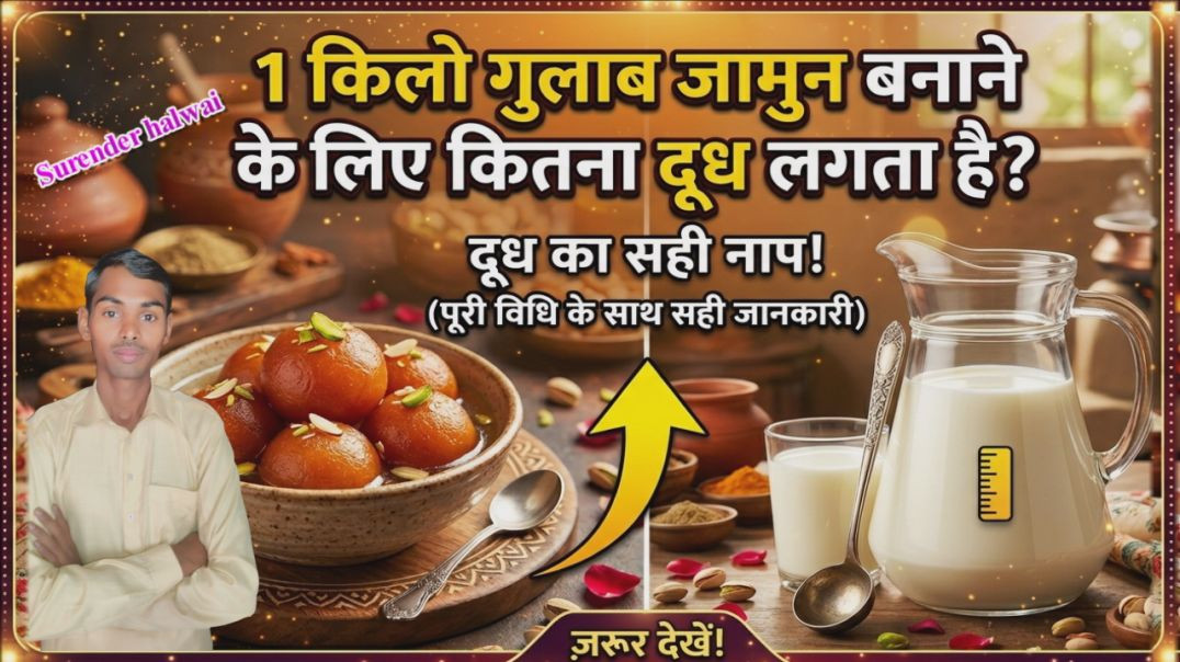 ⁣1 किलो गुलाब जामुन बनाने में कितना दूध चाहिए? | Halwai Style Gulab Jamun Recipe #gulabjamun #cooking