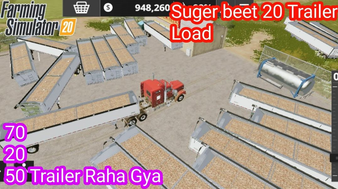 ⁣Farming Simulator 20 Sugar Beet Trailer Loading 😧__ Fs 20 Time-lapse Gameplay
