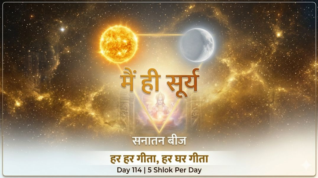 ⁣Day 114 | 5 Shlok Per Day | विष्णु-स्वरूप, पुण्य संवाद, अन्यदेवता और सनातन बीज