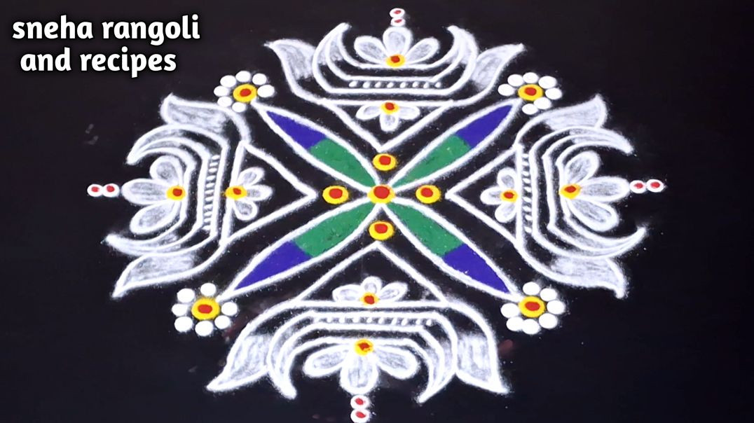 ⁣Sabse Aasan Dots Rangoli Design ✨ | Beginners Ke Liye Special Muggulu 🌸