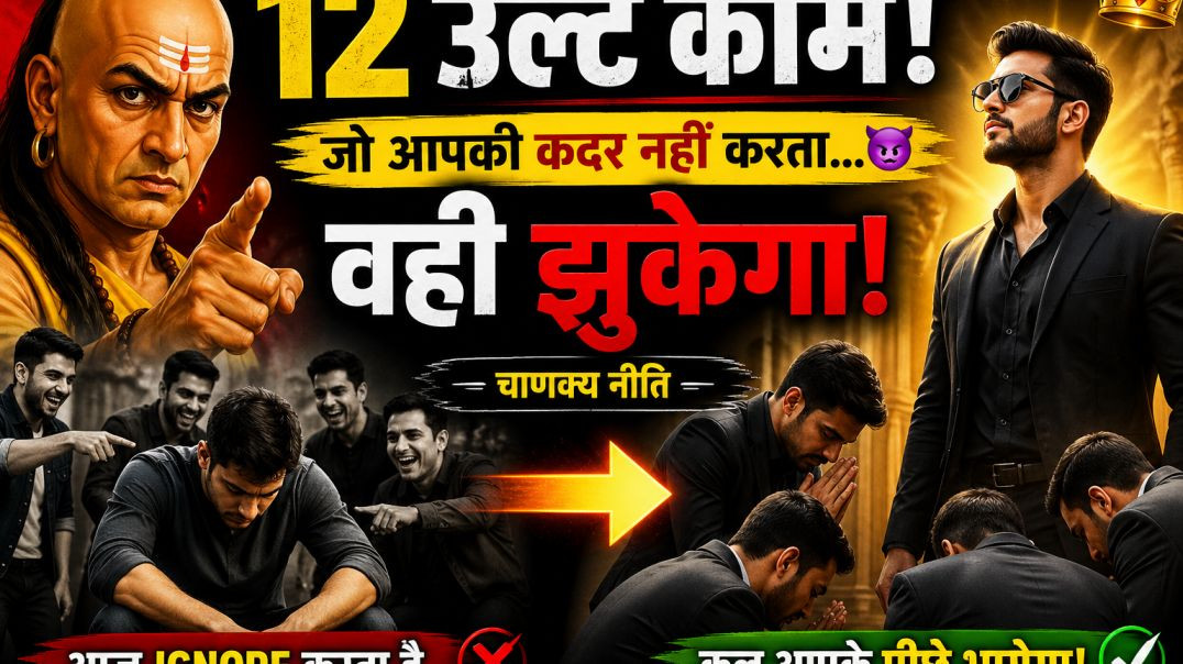 ⁣12 उल्टे काम करो 😱 | जो आपकी कदर नहीं करता, वही आपके पीछे आएगा | चाणक्य नीति 💯