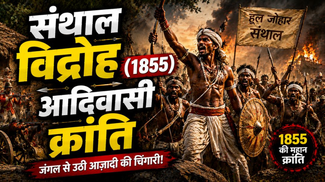⁣⁣Santhal Vidroh 1855 🔥 | Adivasi Kranti Ne British Ko Hila Diya 🇮🇳 | #shorts