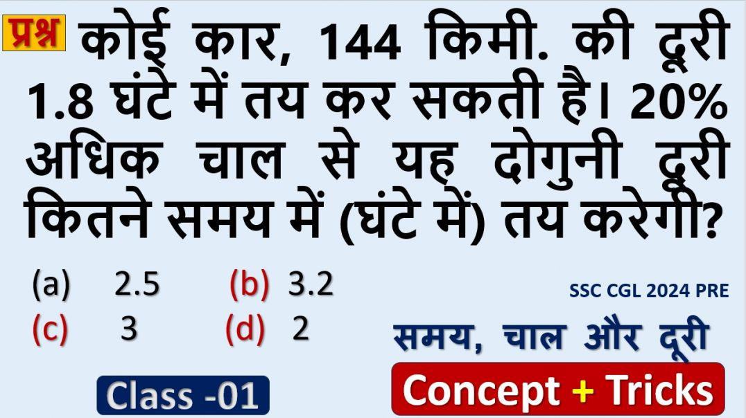 ⁣समय, चाल और दूरी Speed Practice | Exam में Fast Calculation