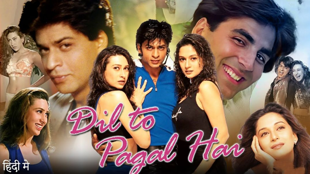 ⁣dil to pagal hai_title track_shahrukh khan_madhuri dixit_akshya kumar_karishma kapoor_lata mangeshka