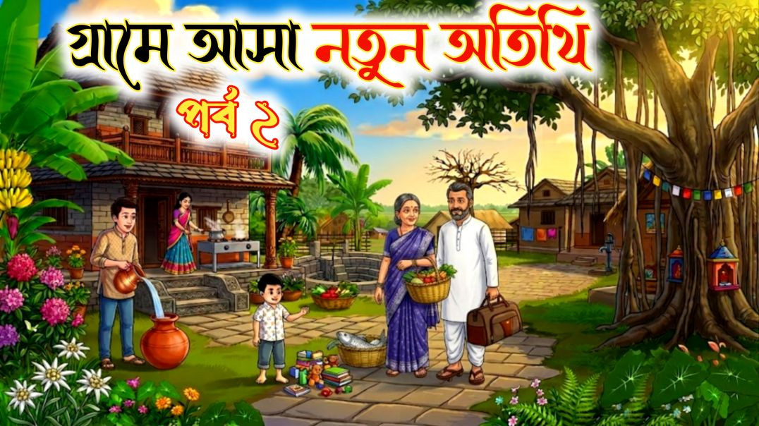⁣গ্রামে আসা নতুন অতিথি | ঠাকুমার ঝুলি কার্টুন | Bangla Moral Story