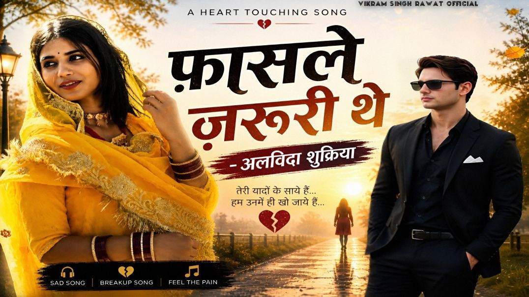 ⁣फ़ासले ज़रूरी थे – अलविदा शुक्रिया | Sad Breakup Song 2026 | Heart Touching Hindi Song