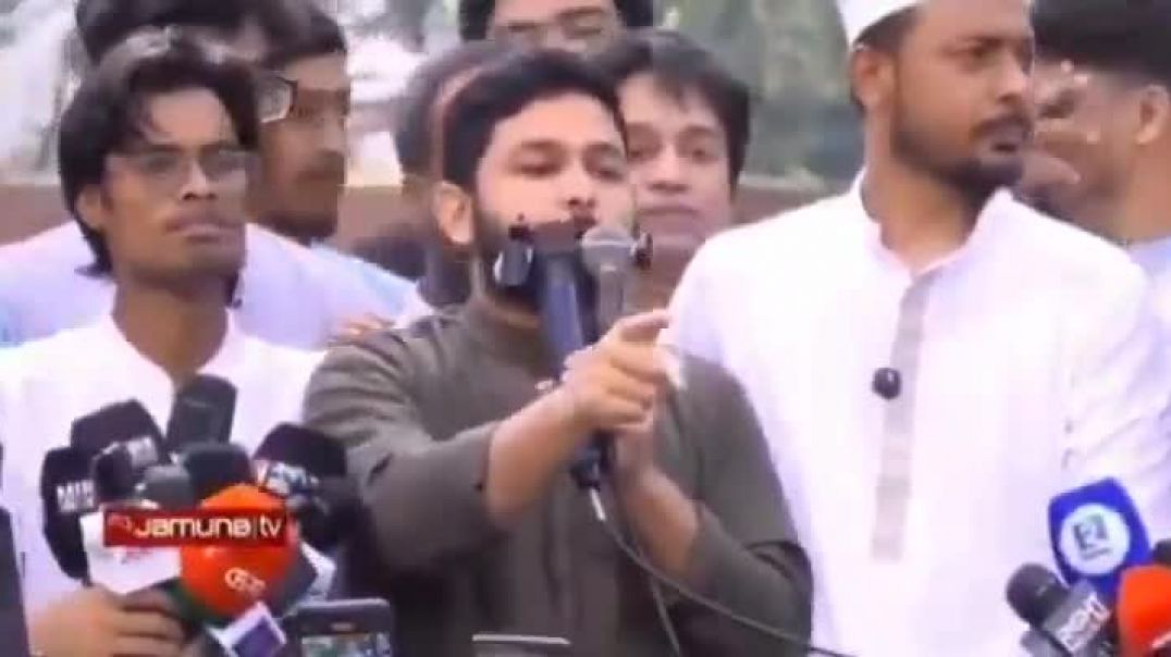 ⁣Bangladesh Inquilab Moncho leader Jaber threatens India