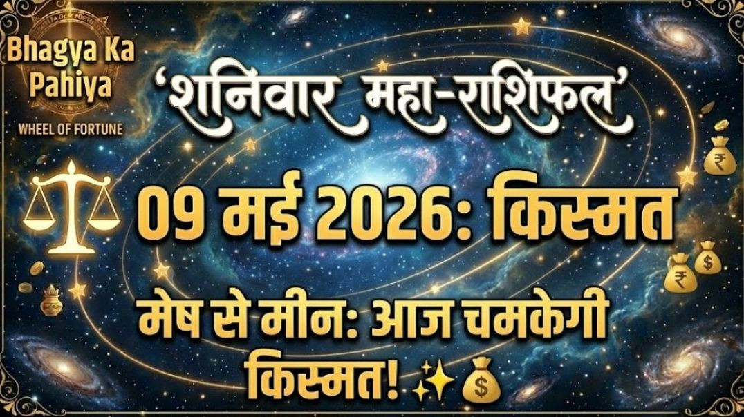 09 मई 2026 राशिफल: शनिवार को शनि देव बदलेंगे इन राशियों का भाग्य! मेष से मीन राशिफल
