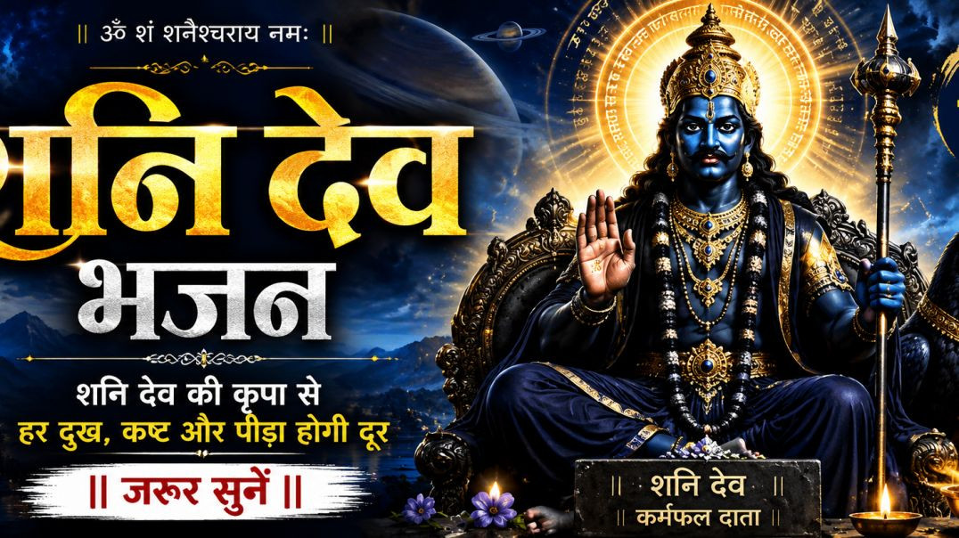 ⁣🙏 Powerful Shani Dev Bhajan | Jai Shani Dev Maharaj | Shani Amritwani & Bhakti Song 🖤