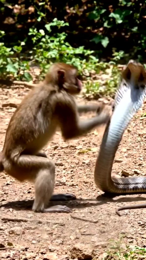बंदर और खतरनाक सांप की भयानक लड़ाई! 🐒 vs 🐍 | Monkey vs Snake Real Fight
