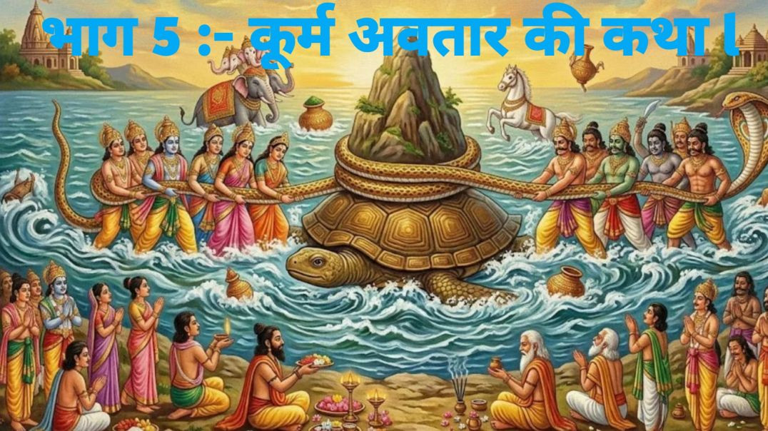 ⁣भाग 5 :-  कूर्म अवतार की कथा l