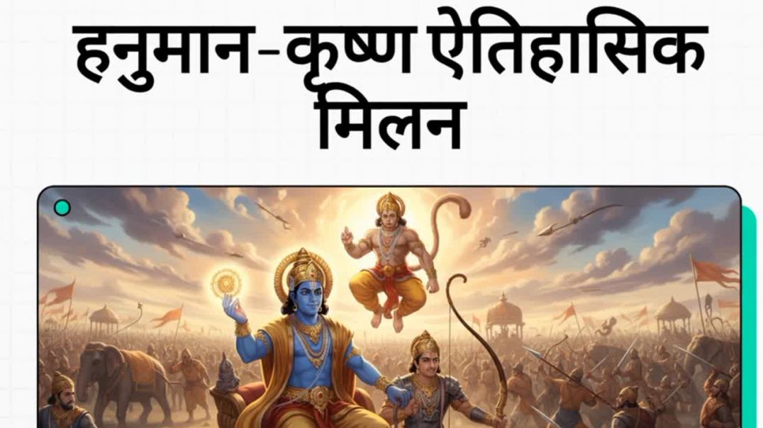 ⁣Hanuman aur Krishna Milan