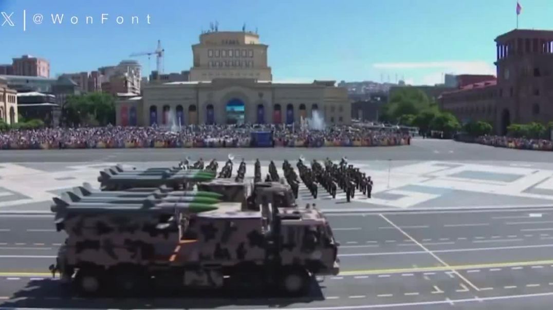 ⁣Armenia Military Parade With Arsenal Of Made In India Weapons Systems