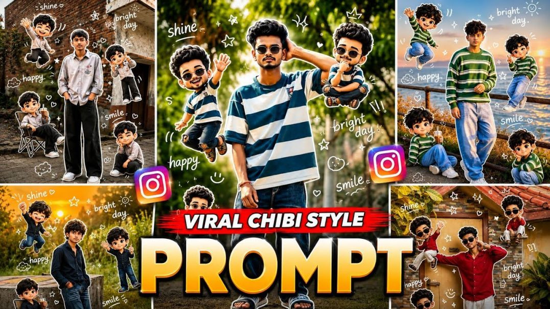 ⁣Trending Chibi Style Ai Photo Editing | Instagram Trending Photo Editing | Chatgpt Photo Editing