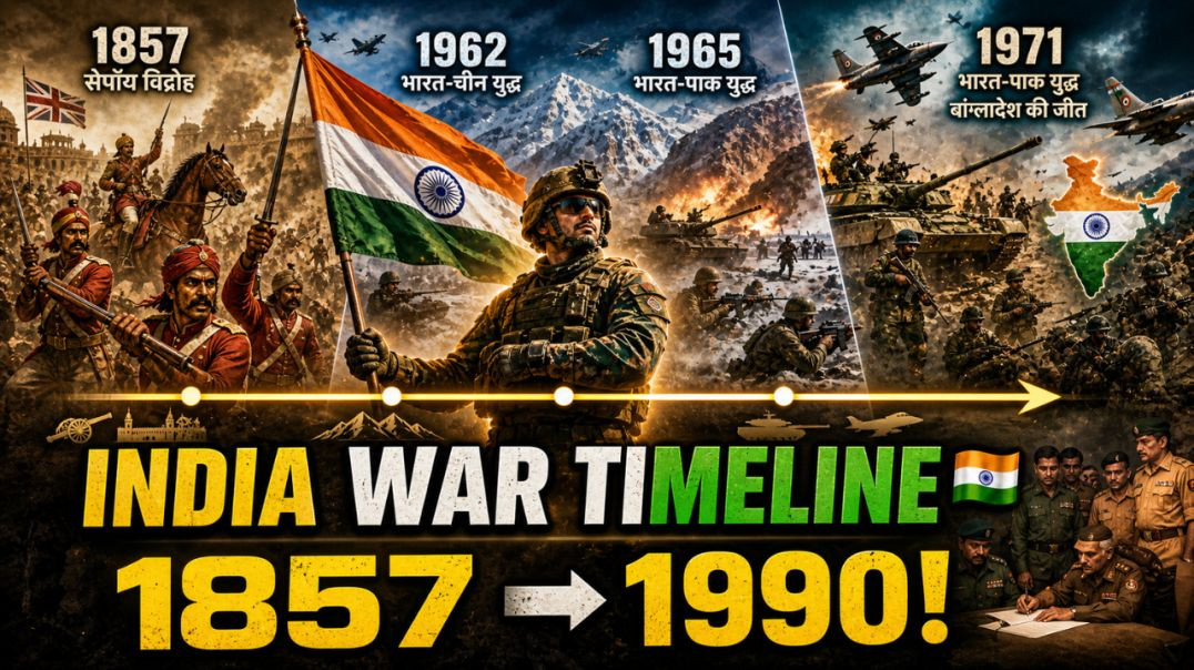 ⁣1857–1990 India War Timeline 🇮🇳 | Bharat Ke Sabse Bade Yudh Ek Video Mein ⚔ | #shorts
