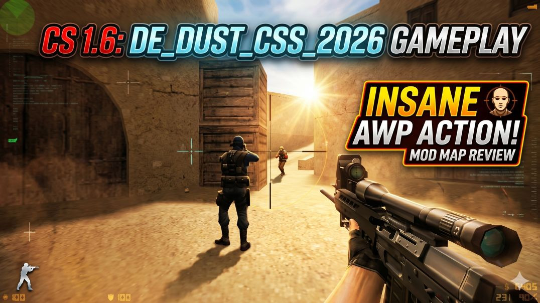 ⁣Counter-Strike 1.6 Classic Gameplay | de_dust_css_2026