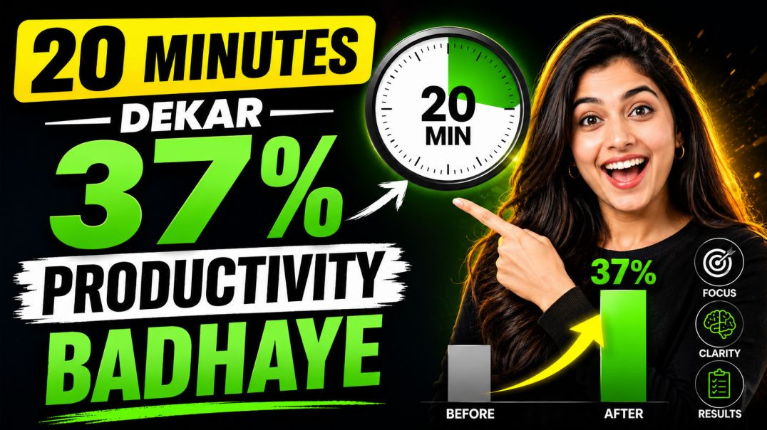 ⁣20 Minutes = 37% More Productivity Khud Ko Kaise Pehchane?