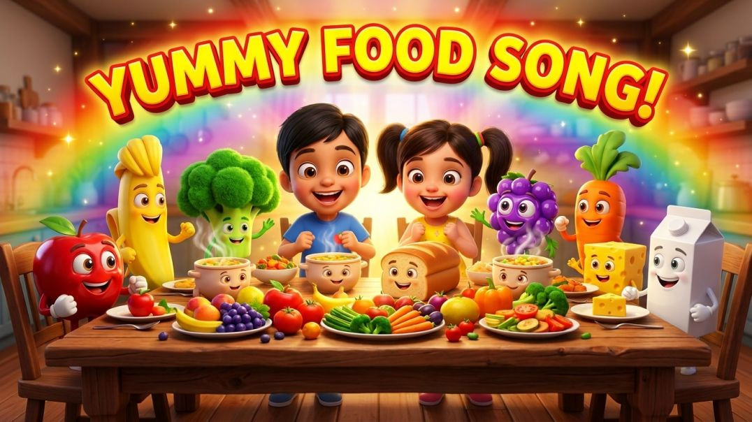 ⁣Yummy Food Song for Kids | Healthy Eating Song | Fruits & Vegetables Fun Song
