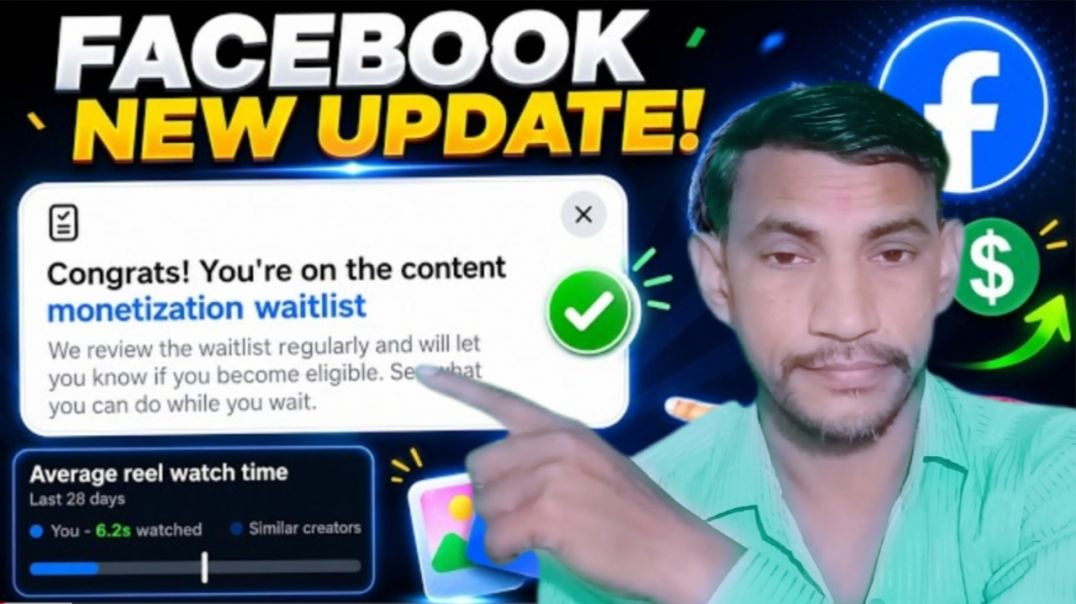 ⁣Facebook Content Monetization New Update 🤑 Congrats! You're on the content monetization waitlis