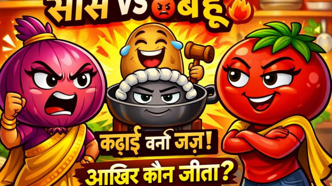 ⁣सास-बहू की लड़ाई में कढ़ाई बनी जज ! alu pyaj tamatar story
