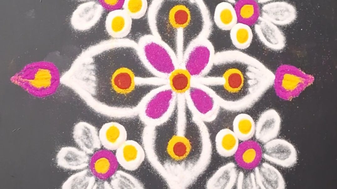 ⁣Daily Use Simple Rangoli Design 2026 🌼 Easy & Quick Muggulu ✨ #shorts