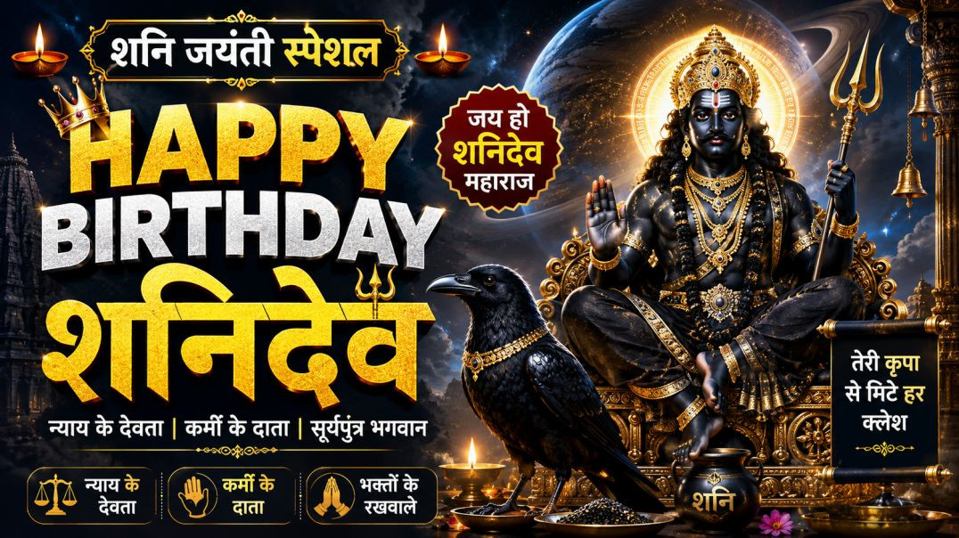 ⁣⁣Happy Birthday Shanidev 🎂🪐 | हैप्पी बर्थडे शनिदेव | Shani Jayanti Special Bhajan 2026 | जय जय शनिदे