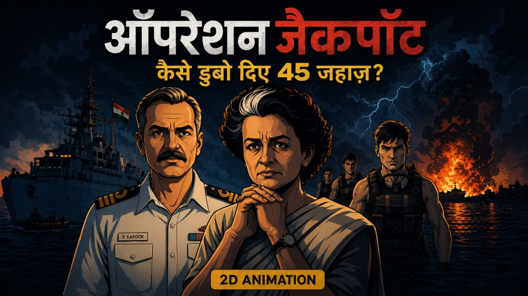 ⁣Operation Jackpot 1971 (2D Animation): 45 जहाज एक रात में डुबो दिए | The Silent War