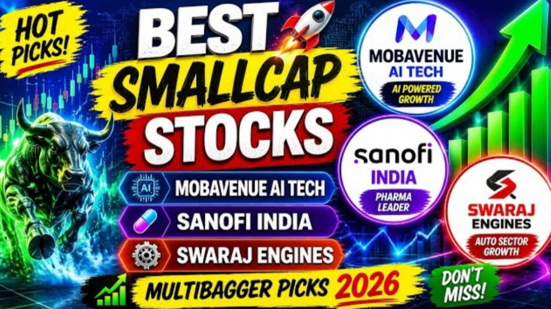 ⁣Best Smallcap Stocks 2026 | Mobavenue AI Tech, Sanofi India & Swaraj Engines 🚀STOCK MARKET PLANN
