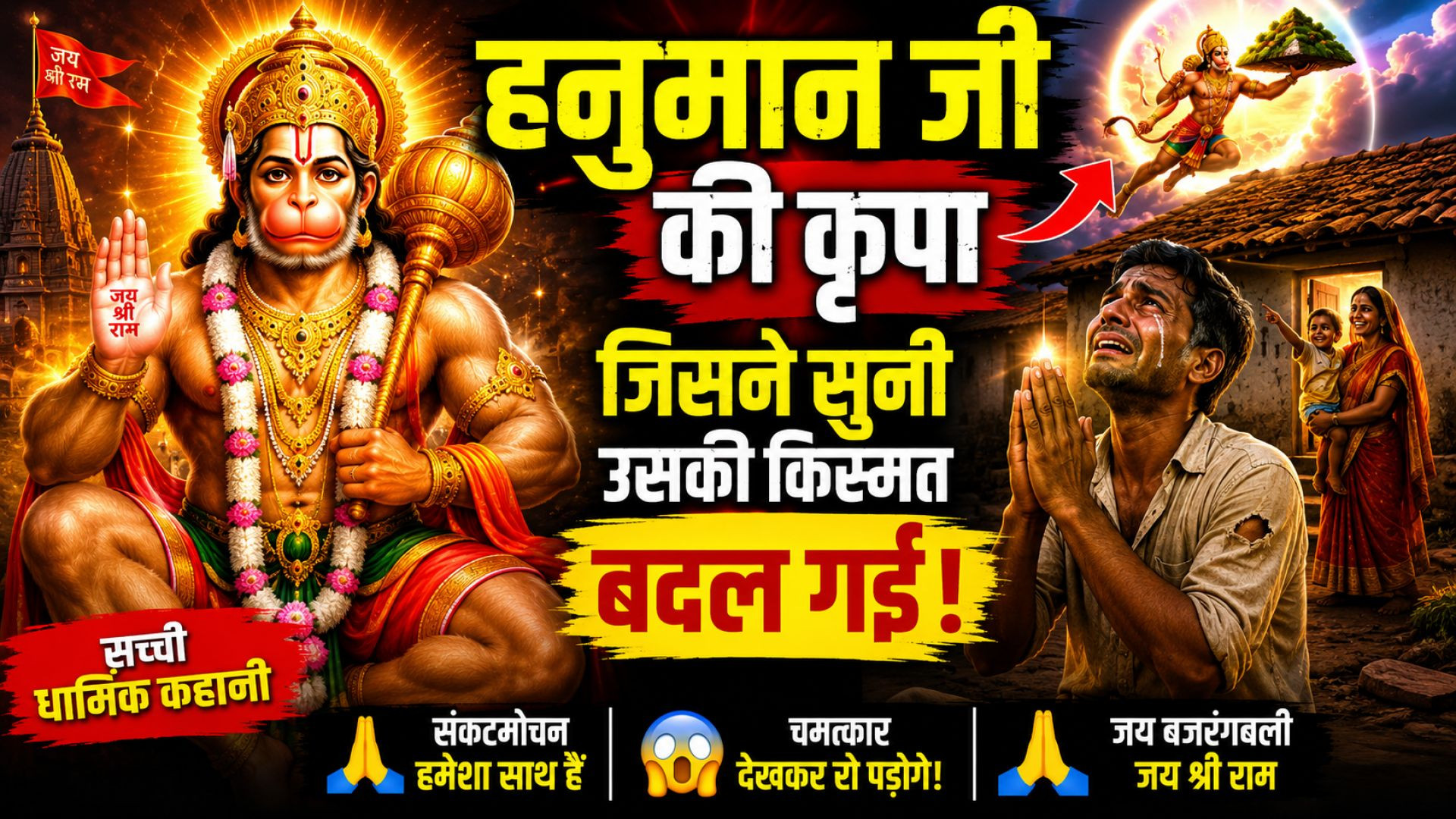⁣हनुमान जी की कृपा 😱 जिसने सुनी उसकी किस्मत बदल गई | Dharmik Kahani | Nikki 9012