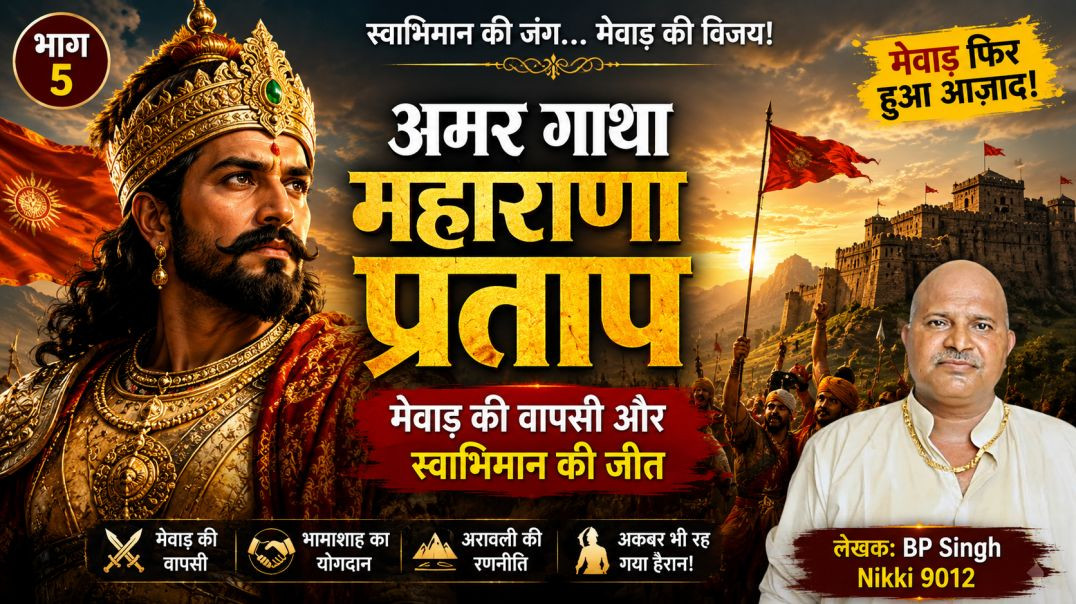 ⁣अमर गाथा महाराणा प्रताप भाग 5 | मेवाड़ की वापसी और स्वाभिमान की जीत | BP Singh Tewatia | Nikki 9012
