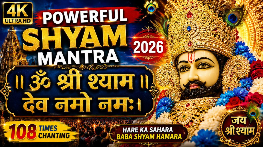 ⁣Powerful Shyam Mantra 2026 | ॐ श्री श्याम देव नमो नमः | 4K Ultra HD