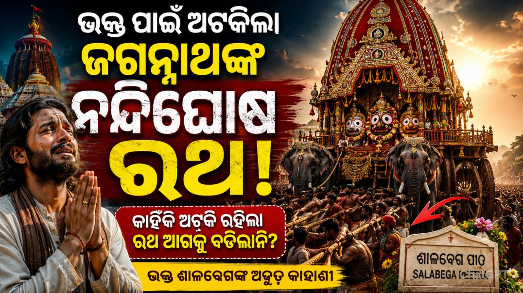 ⁣ଭକ୍ତ ପାଇଁ ଅଟକିଲା ଜଗନ୍ନାଥଙ୍କ ନନ୍ଦିଘୋଷ ରଥ 😱 | ଭକ୍ତ ଶାଳବେଗଙ୍କ ଅଦ୍ଭୁତ କାହାଣୀ | Jay Jagannath