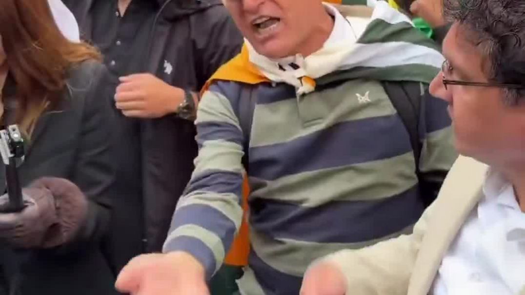 PoJK Protest - Protesters in Birmingham heckled away Pakistani reporter
