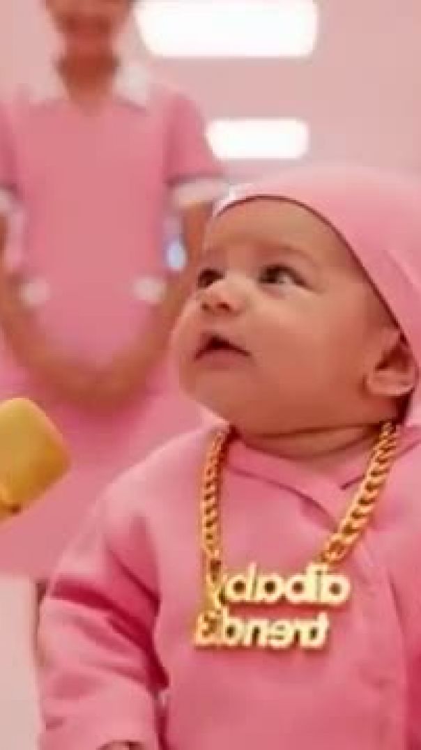 Cute baby vs reporter😂😂😂 ai generated videos