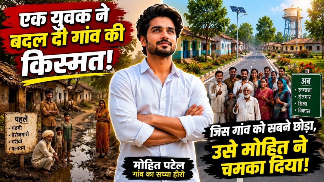 ⁣मोहित पटेल की शिक्षाप्रद कहानी | कैसे बदली पूरे गांव की किस्मत? | प्रेरणादायक कहानी | Nikki 9012