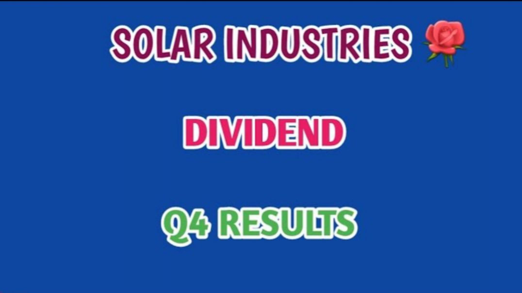 ⁣SOLAR INDUSTRIES Q4 RESULTS🔴SOLAR INDUSTRIES SHARE🔷️Q4 RESULTS⚡DIVIDEND @ STOCK MARKET PLANNER