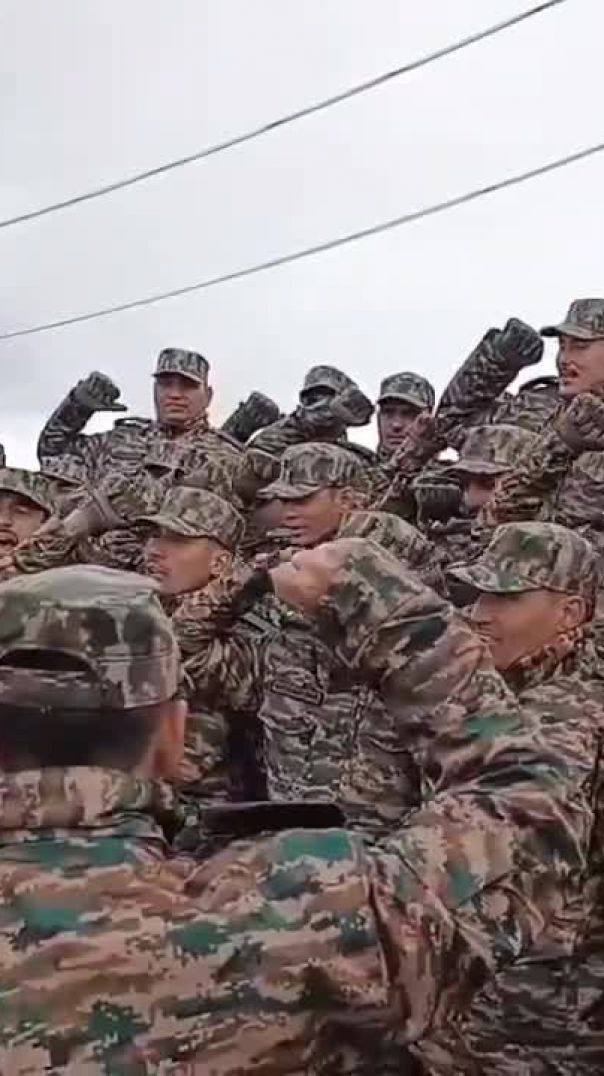 ⁣Indian Army Jat Regiment during Khaan Exercise in Mangolia STOCK