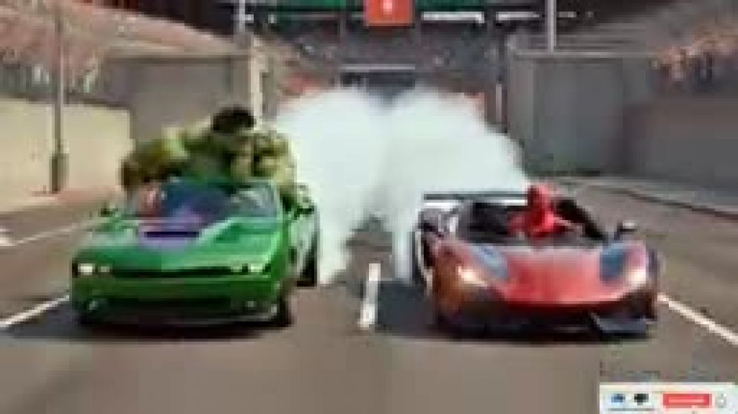 Hulk_vs_Spider-Man_Car_Race_😱_Spider-Man_ने_Hulk_को_नदी_में_गिरा_दिया(144p)