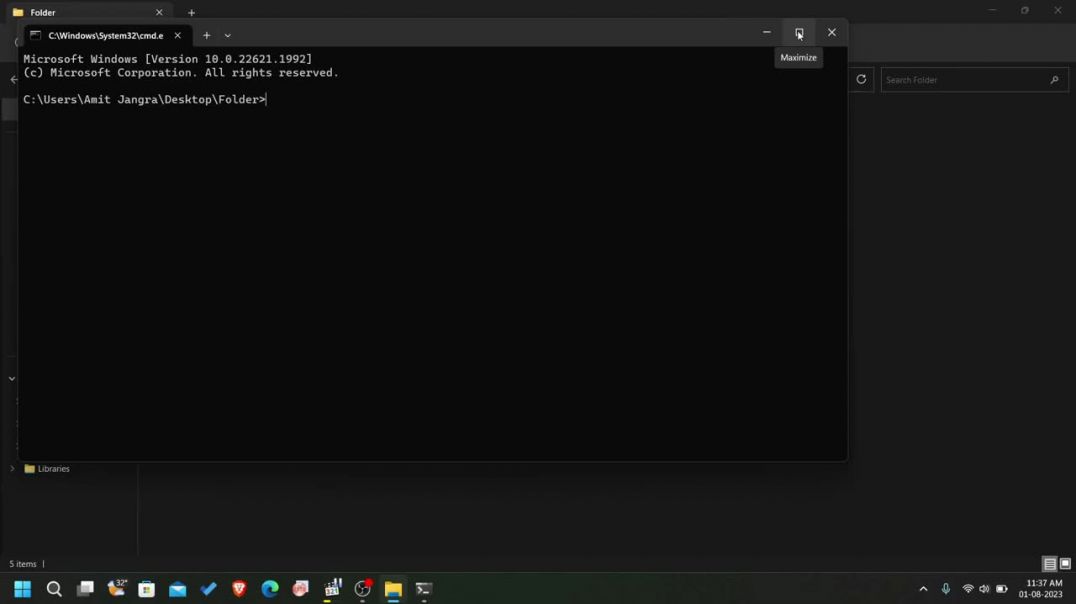 ⁣4.1 Show List of All Files and Folders using DIR